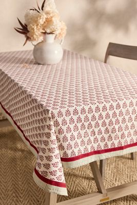Samira Cotton Tablecloth, Scarlet