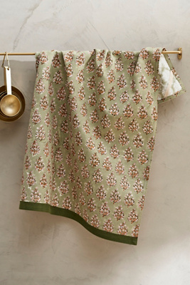 Terrain Samira Cotton Dish Towel In Green