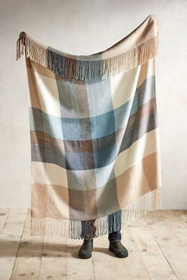 Terrain Coastal Plaid Alpaca Throw