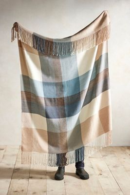 Plaid Alpaca Throw