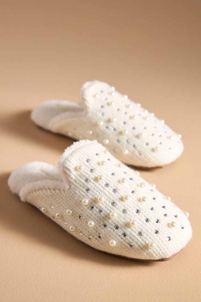 Maeve Embellished Knit Slippers #1