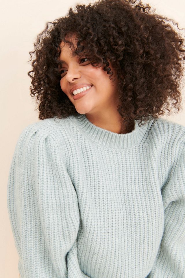Eloquii Chunky Knit Balloon Sleeve Sweater #2