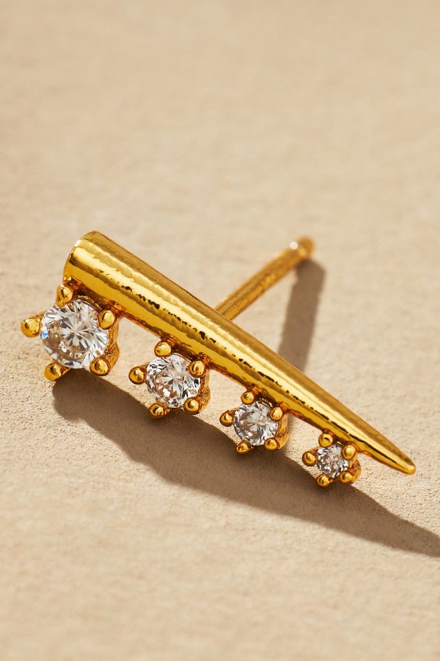 Crystal Bar Post Earrings #1