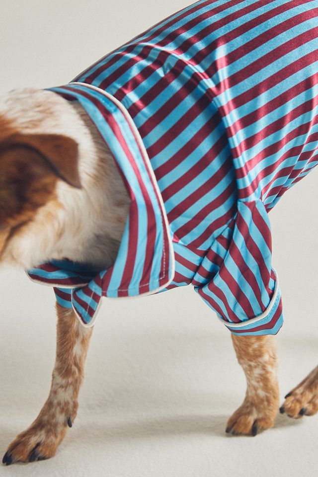 Anthropologie Striped Dog Pajamas
