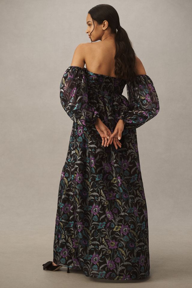 BHLDN Alissa Off-The-Shoulder Organza Maxi Dress #2