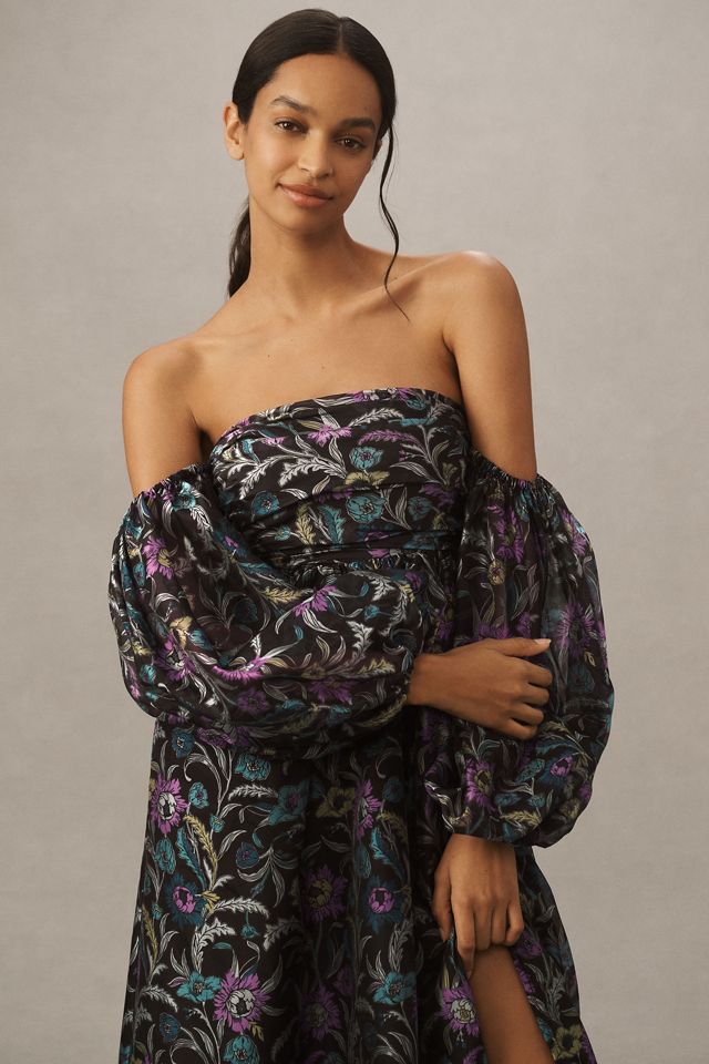 BHLDN Alissa Off-The-Shoulder Organza Maxi Dress #3