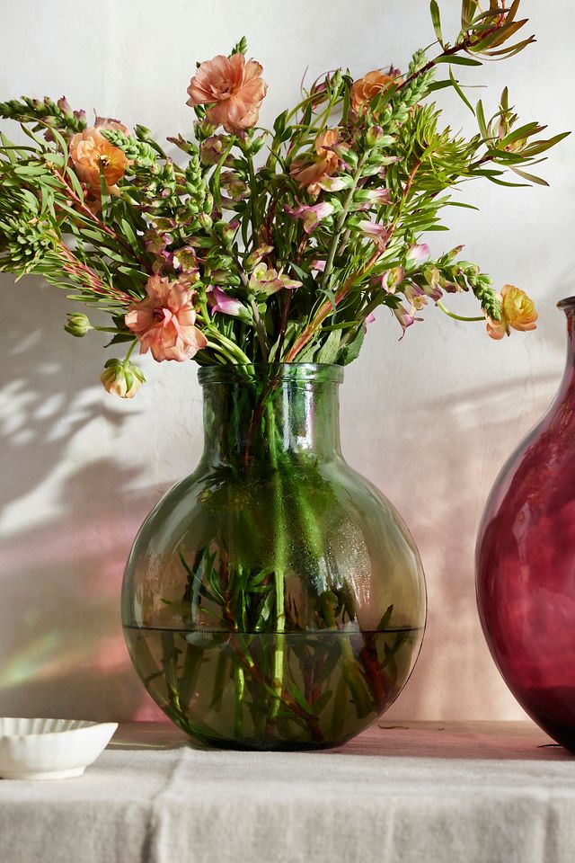 Recycled Glass Carafe Vase | Terrain