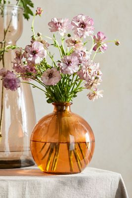 Recycled Glass Round Vase