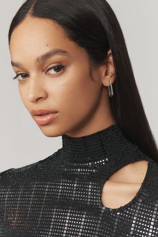 Rectangular Huggie Hoop Earrings #2