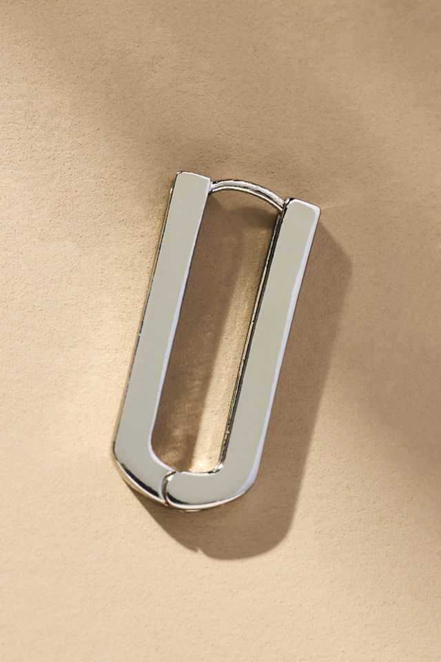 Rectangular Huggie Hoop Earrings #1
