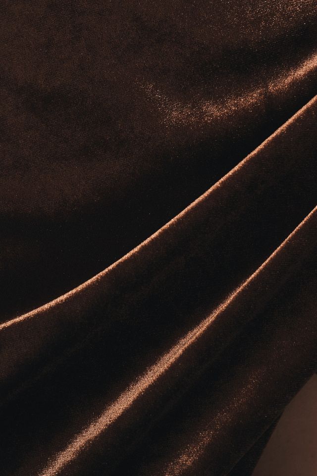 BHLDN Luella Strapless Side-Slit Stretch Velvet Maxi Dress #4