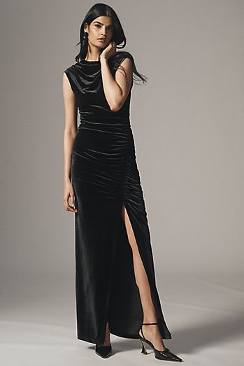 long black cocktail dress Navy Off-Shoulder Satin The Dress Outlet Crafted from a slightly stretchy fabric Black Dress Cocktail Dress Up