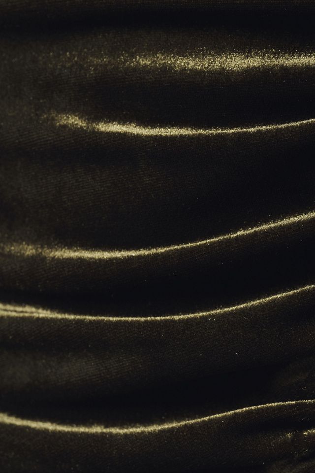 BHLDN Francesca High-Neck Stretch Velvet Maxi Dress #4