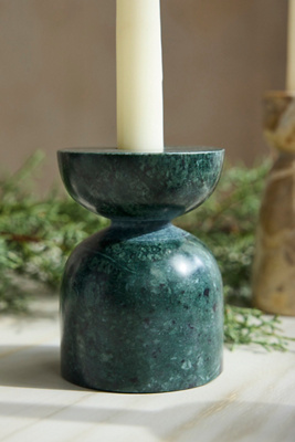 Marble Taper Holder: Dark Turquoise (Medium)