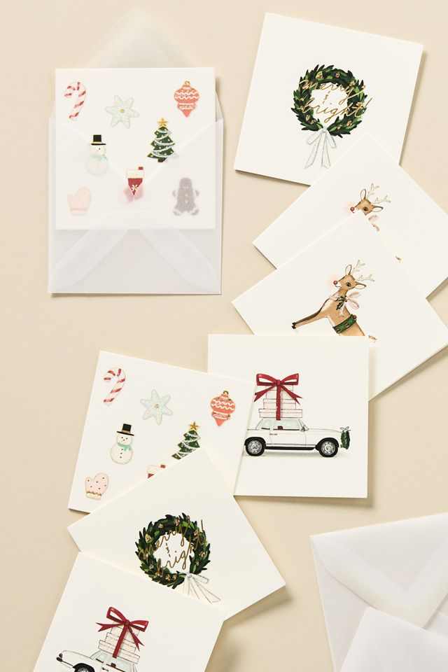 Karen Adams Designs Merry & Bright Christmas Box Cards #1