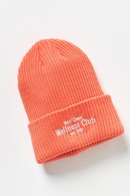 Shop Daily Practice By Anthropologie Sport Club Ribbed Beanie In Orange