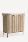 Isla Fluted Wood Marble Top Bar Cabinet | Anthropologie