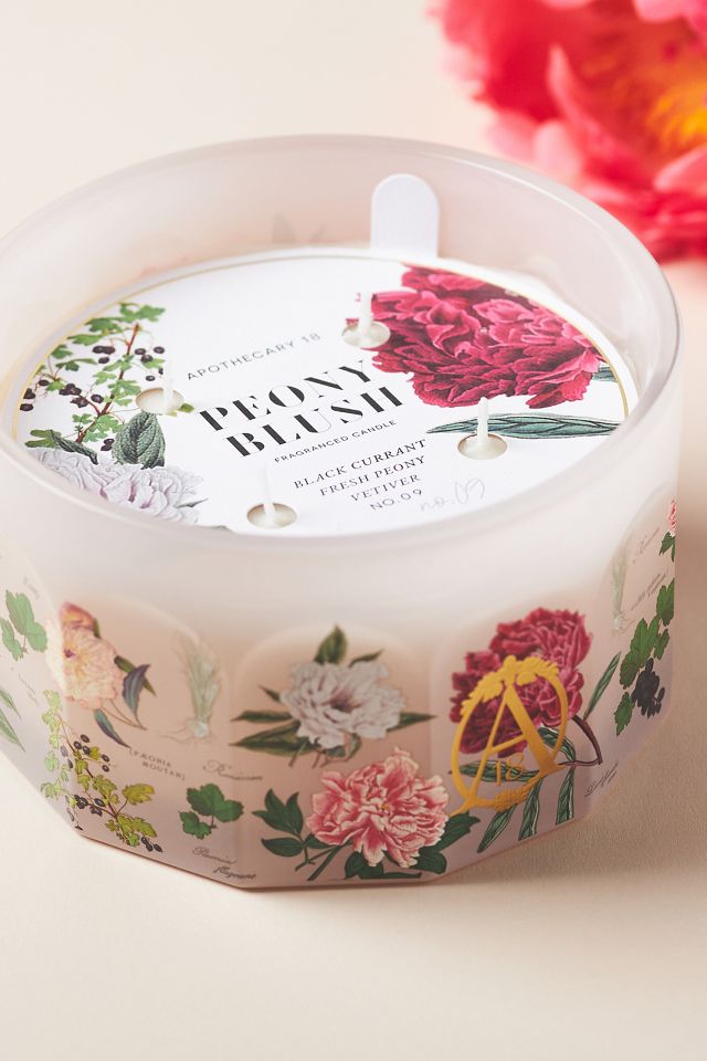 Apothecary 18 Floral Peony Blush Large Glass Candle #2