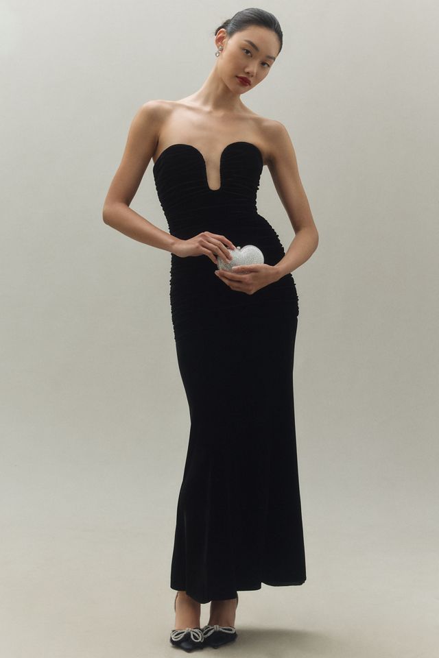 Bardot Elvira Velvet Midi Dress #1