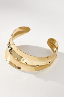 Shop By Anthropologie Western Studded Cuff Bracelet In Gold