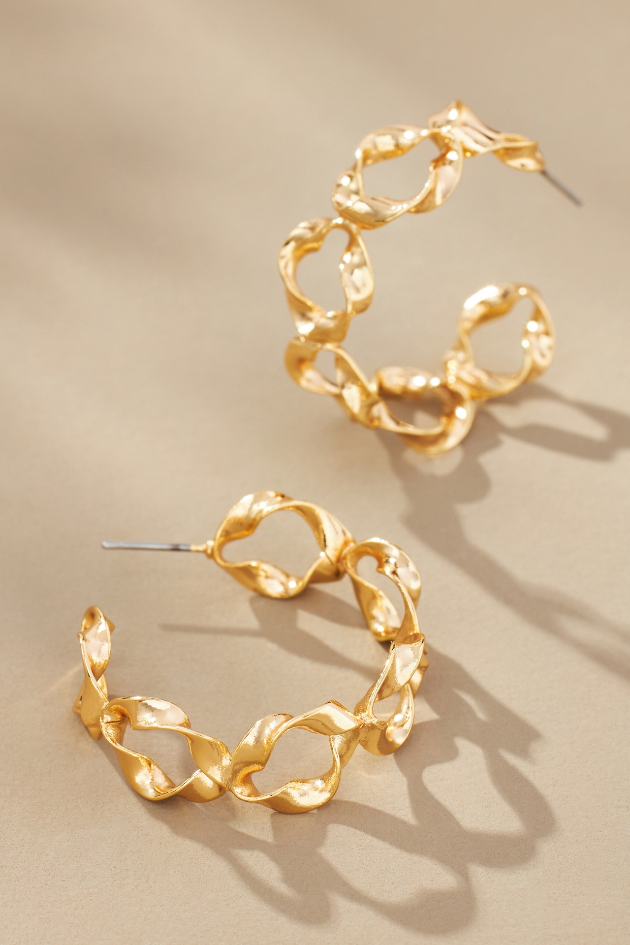 Molten Open Circles Hoop Earrings