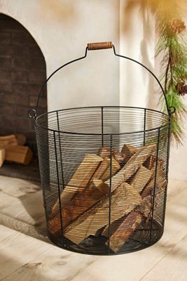 Iron Wire Log Basket