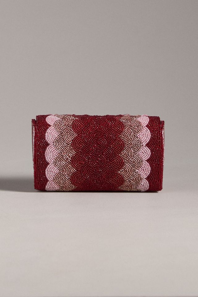 Multi Color Abstract Beaded Clutch