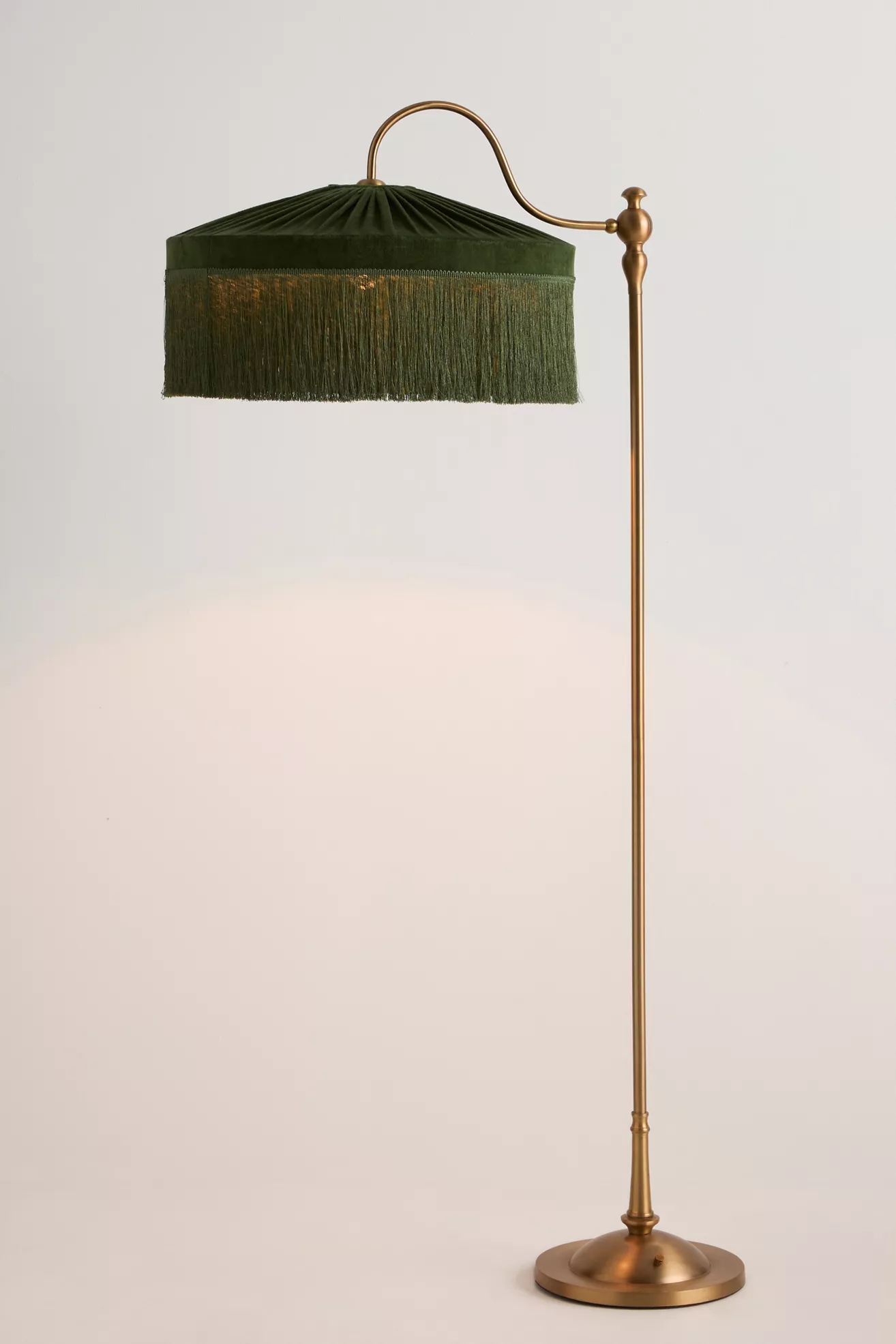 Sinclair Tassel-Fringed Velvet Floor Lamp | Anthropologie