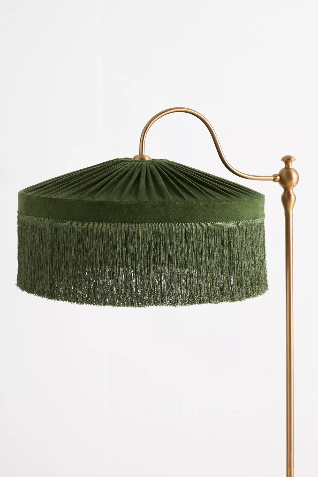Sinclair Tassel-Fringed Velvet Floor Lamp | Anthropologie