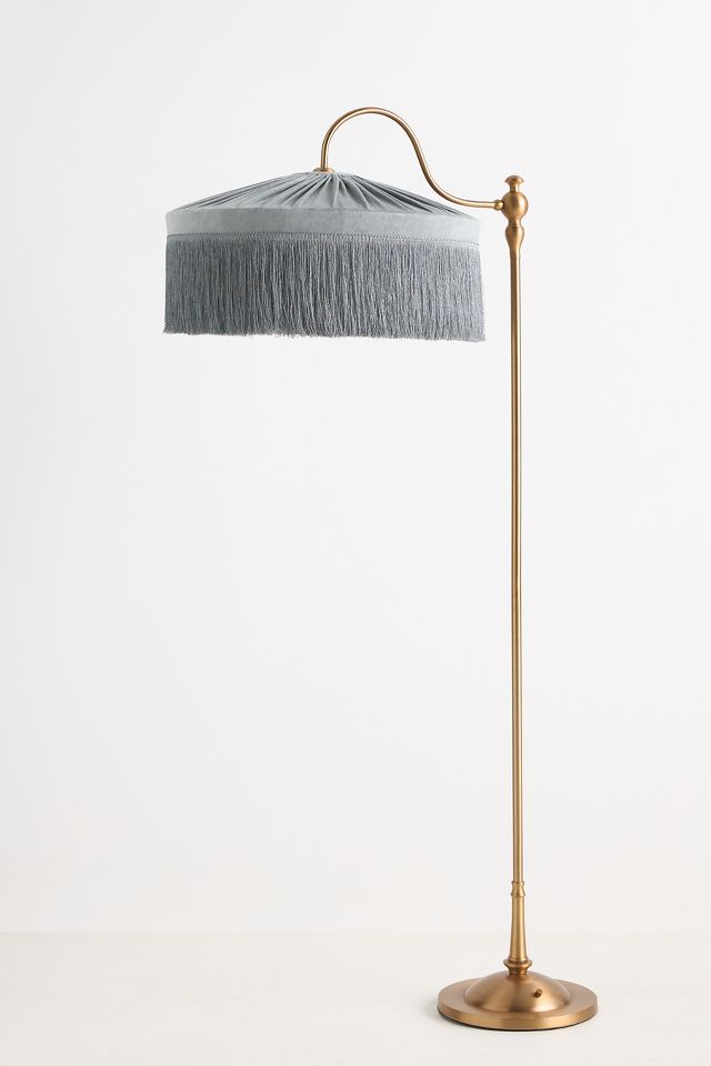 Tassel-Fringed Velvet Floor Lamp | AnthroLiving