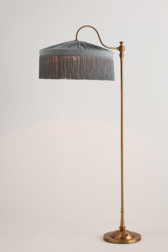 Sinclair Tassel-Fringed Velvet Floor Lamp #3