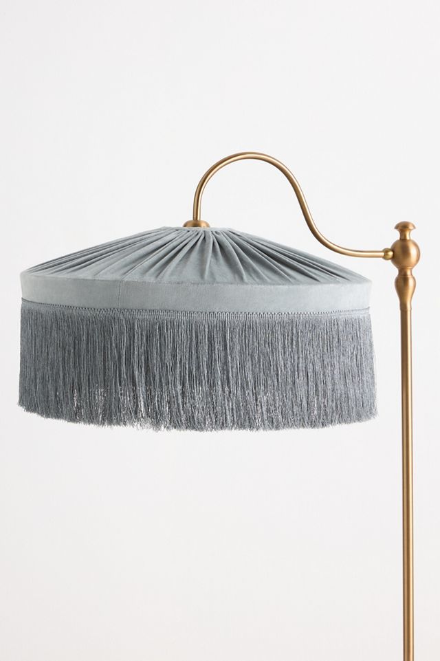 Sinclair Tassel-Fringed Velvet Floor Lamp #4