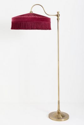 Sinclair Tassel-Fringed Velvet Floor Lamp
