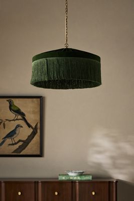 Sinclair Tassel-Fringed Velvet Pendant