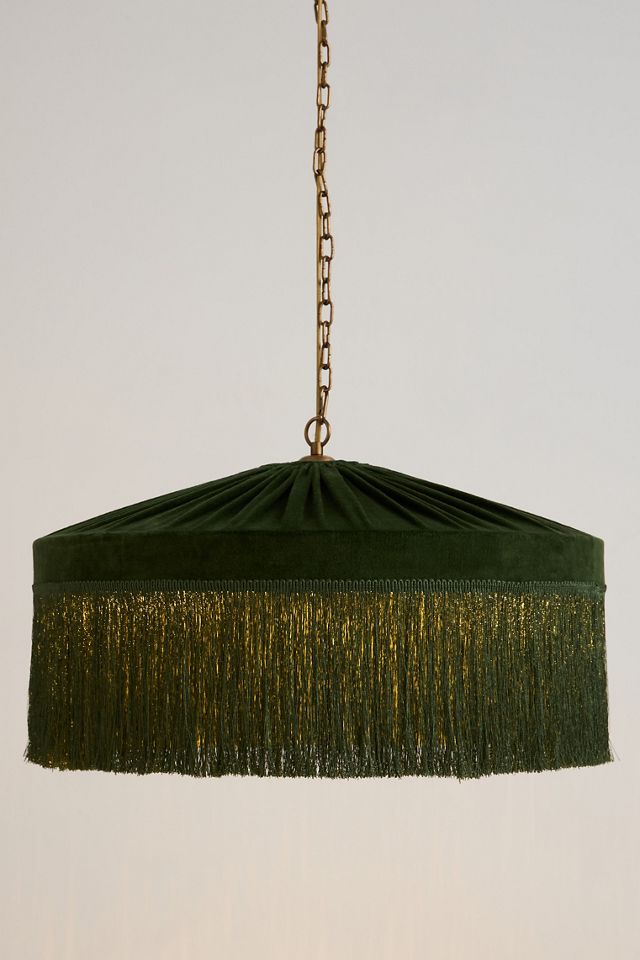 Sinclair Tassel-Fringed Velvet Pendant #3