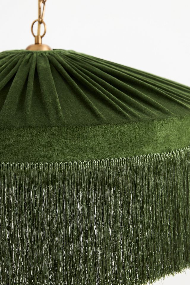 Sinclair Tassel-Fringed Velvet Pendant #5