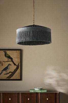 Sinclair Tassel-Fringed Velvet Pendant