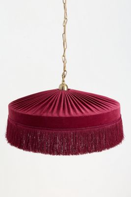Sinclair Tassel-Fringed Velvet Pendant