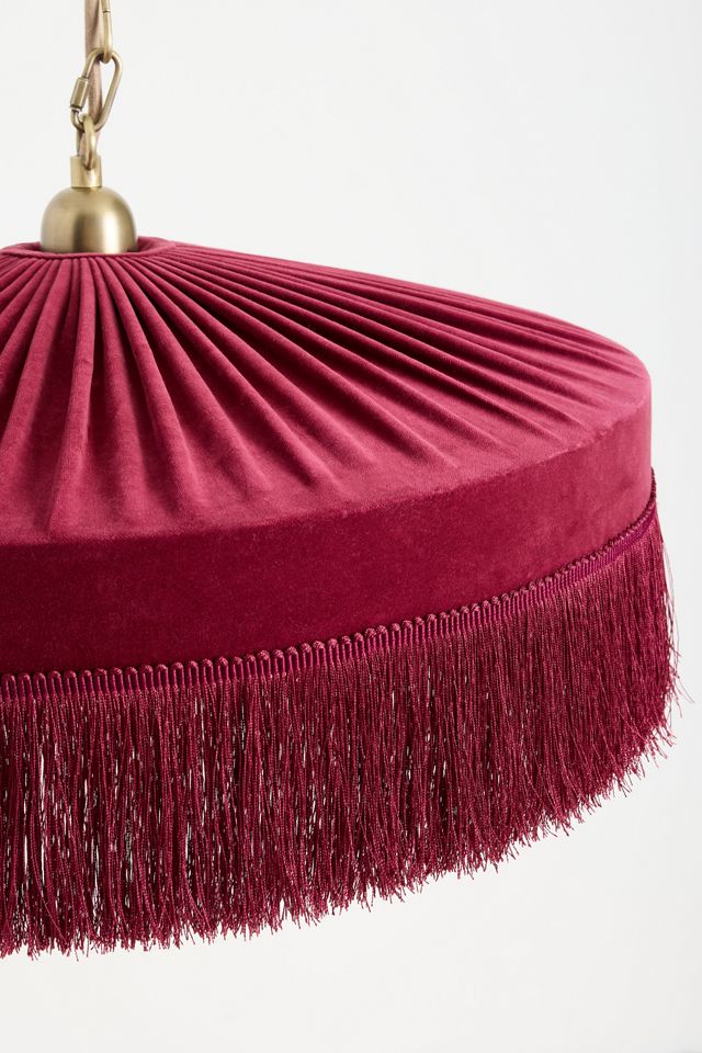 Sinclair Tassel-Fringed Velvet Pendant #2