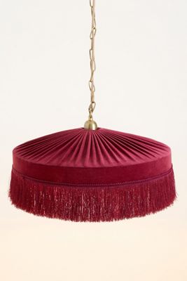 Sinclair Tassel-Fringed Velvet Pendant Ceiling Light