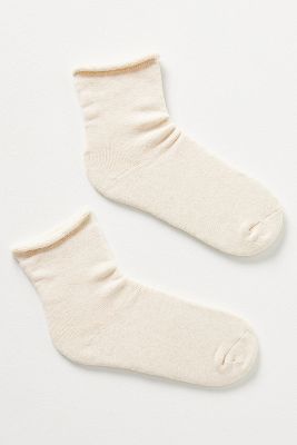 Shop By Anthropologie Soft Terry Socks In White