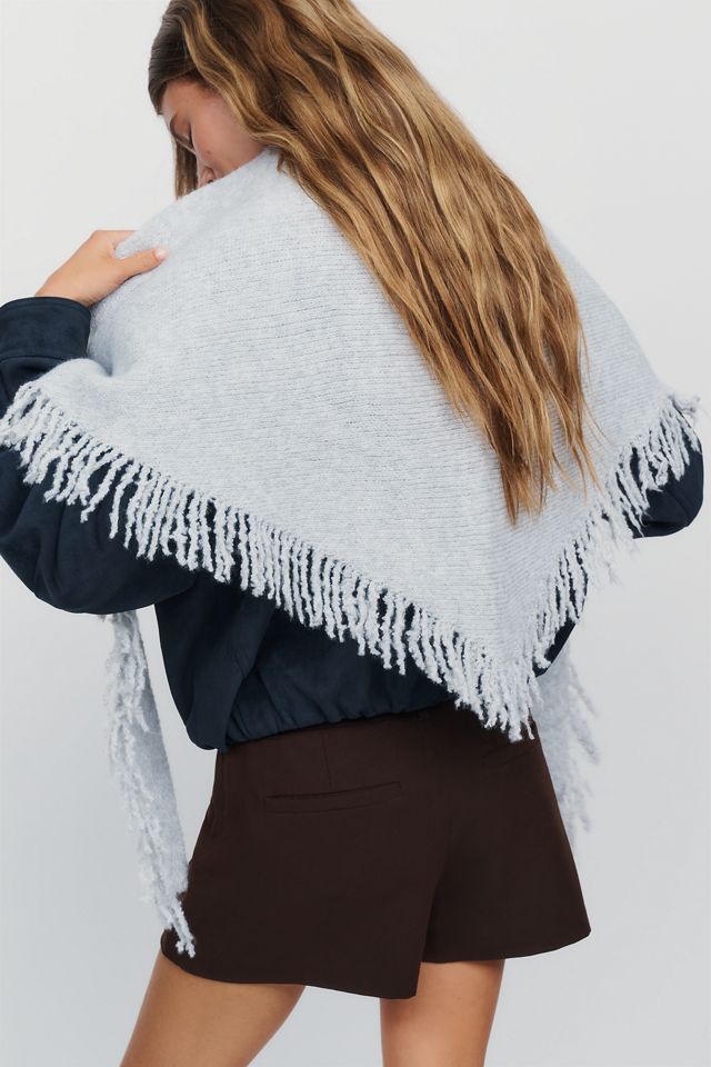 Shay Triangle Fringe Scarf Wrap #2