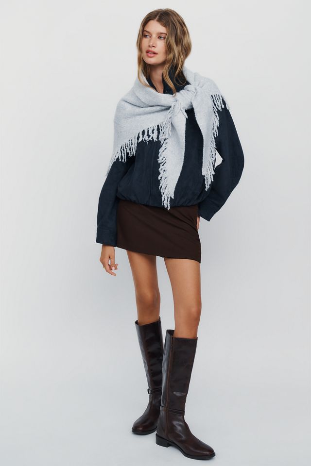 Shay Triangle Fringe Scarf Wrap #3