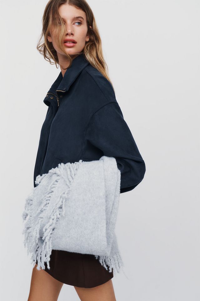 Shay Triangle Fringe Scarf Wrap #4