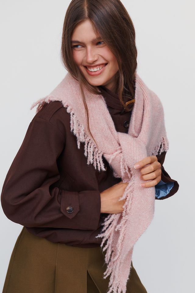 Shay Triangle Fringe Scarf Wrap #2