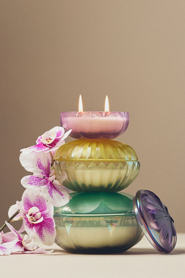 Blooming Floral Night Gardenia Glass Candle #1