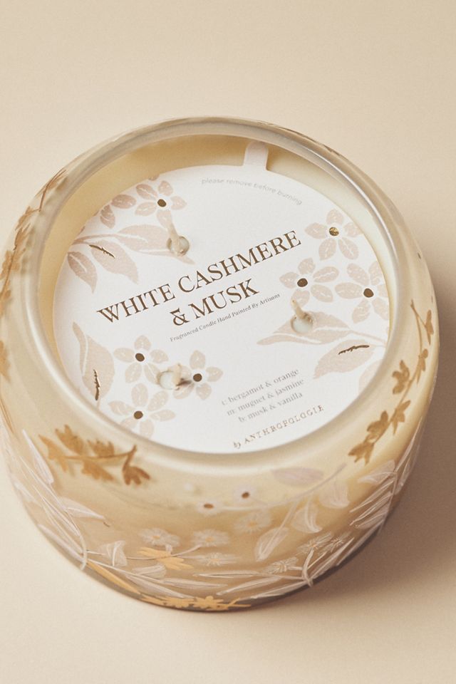 Lily Fresh White Cashmere & Musk Glass Candle #1