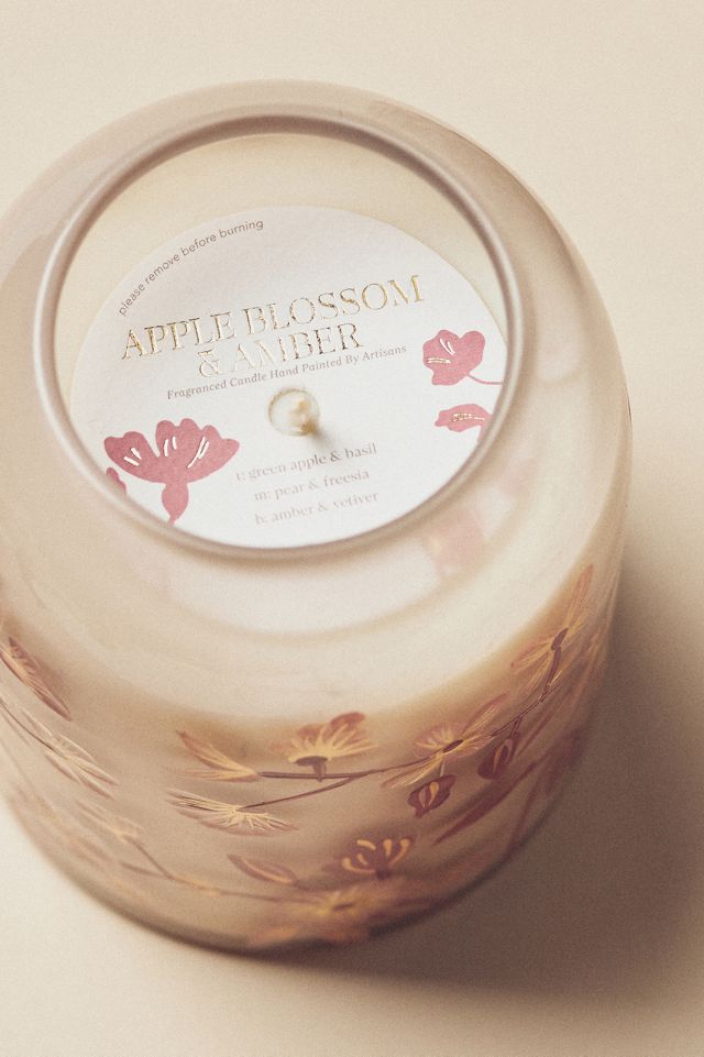 Lily Woody Apple Blossom & Amber Glass Candle #2
