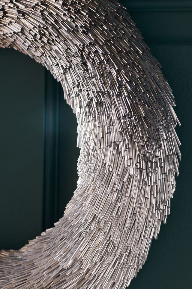 Silver Beaded Wreath #1