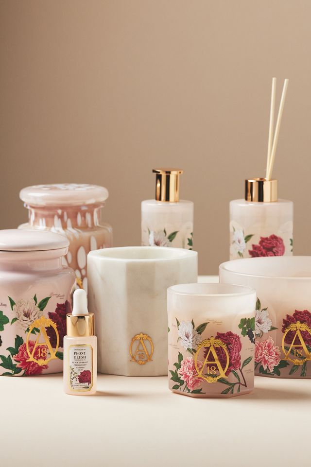 Apothecary 18 Floral Peony Blush Marble Candle #2
